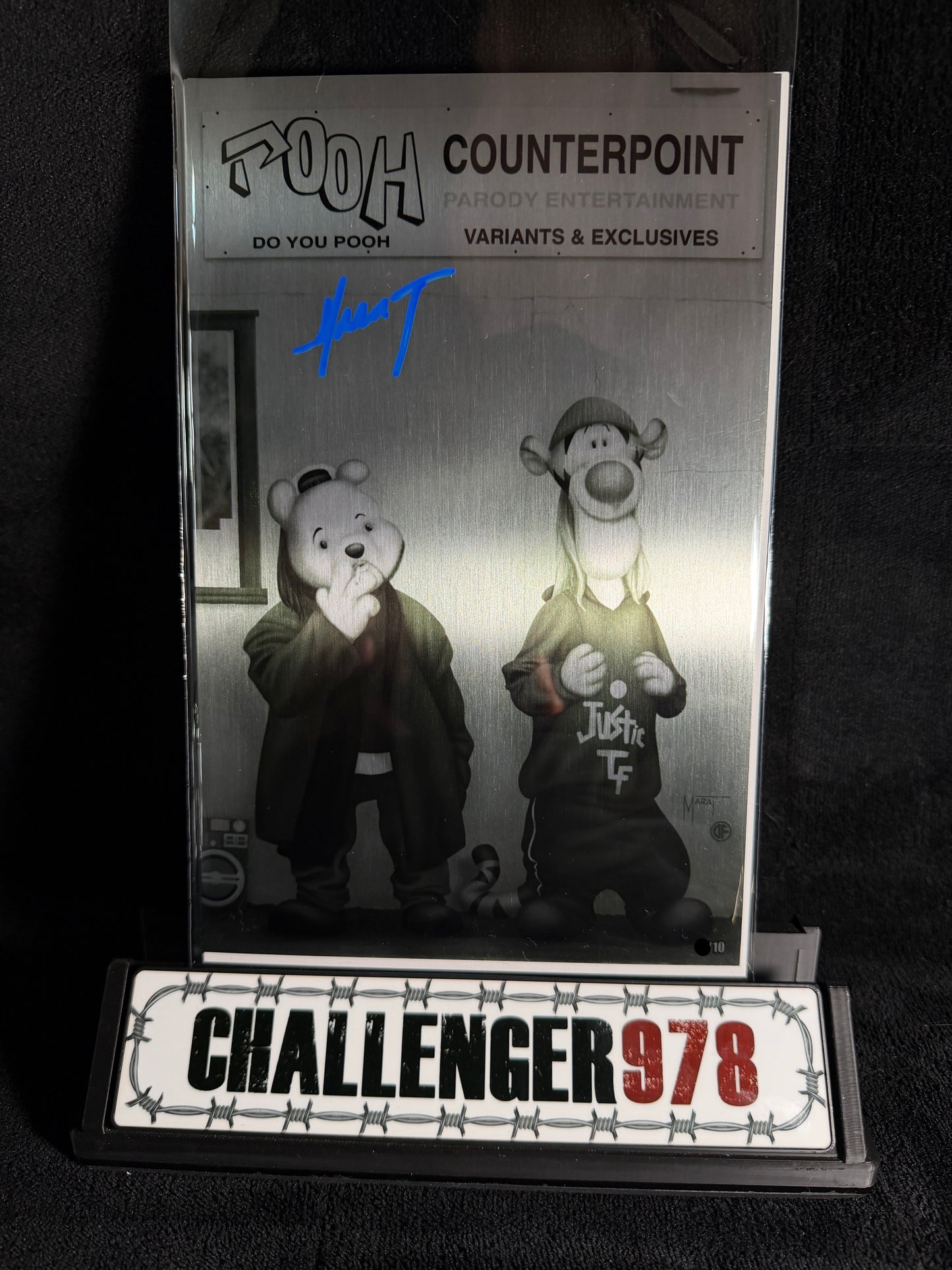 DO YOU POOH CLERKS Jay and Silent Pooh B&W METAL CVR by Marat Mychaels