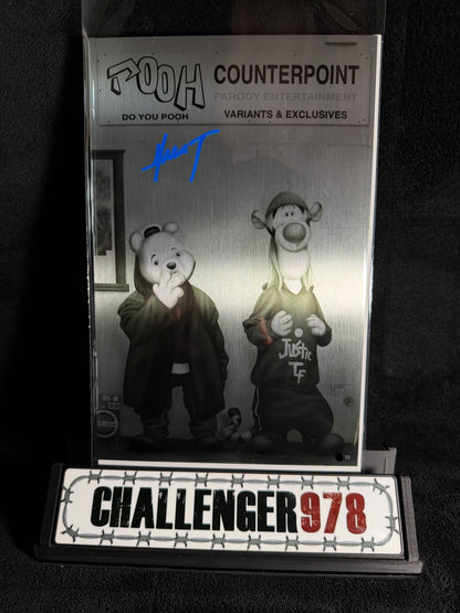 DO YOU POOH CLERKS Jay and Silent Pooh B&W METAL CVR by Marat Mychaels