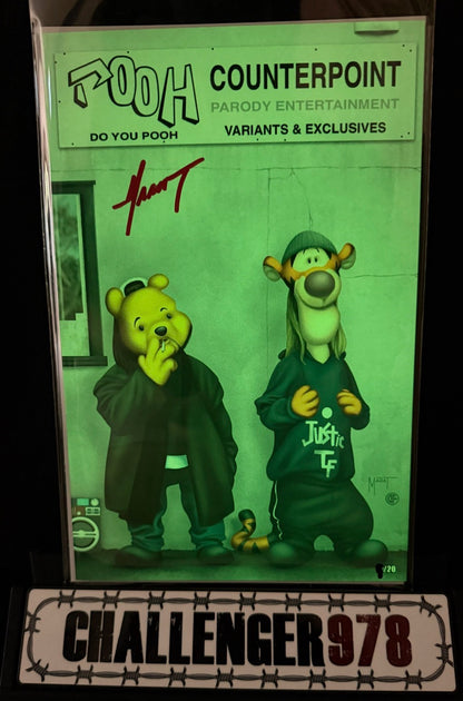 DO YOU POOH CLERKS Jay and Silent Pooh GLOW IN DARK METAL CVR by Marat Mychaels